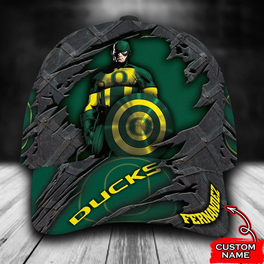 BEST Personalized Oregon Ducks Captain America custom Hat