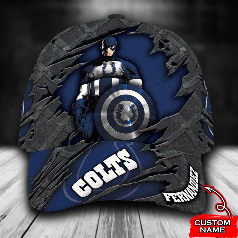 BEST Personalized Indianapolis Colts Captain America custom Hat