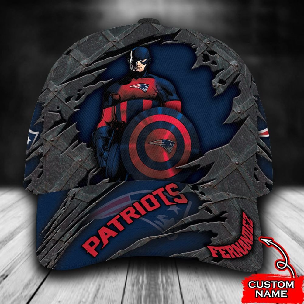 BEST Personalized New England Patriots Captain America custom Hat