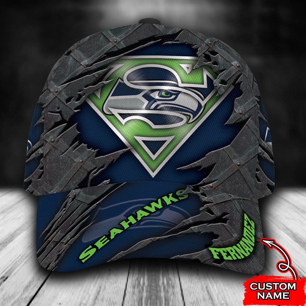 BEST Personalized Seattle Seahawks Superman custom Hat