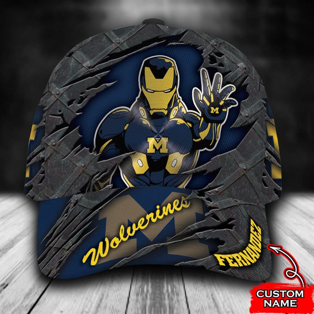 BEST Personalized Michigan Wolverines Iron Man custom Hat