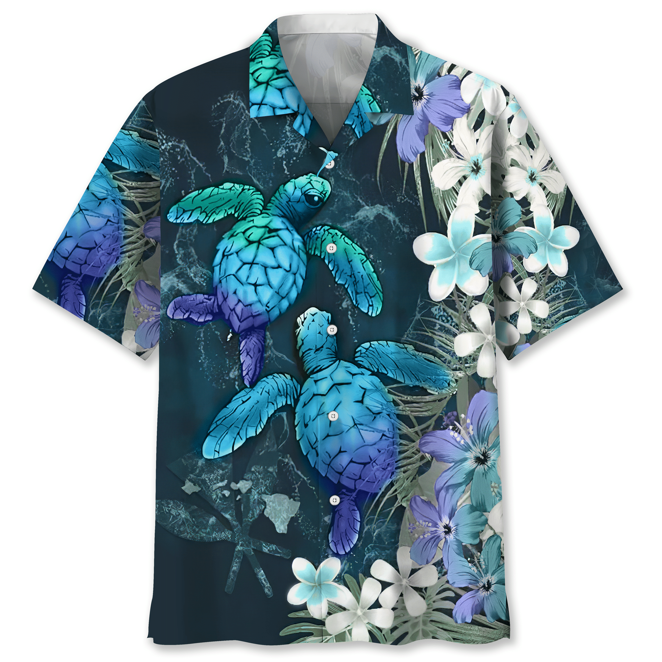 NEW Turtle Flower Hawaiian Shirt