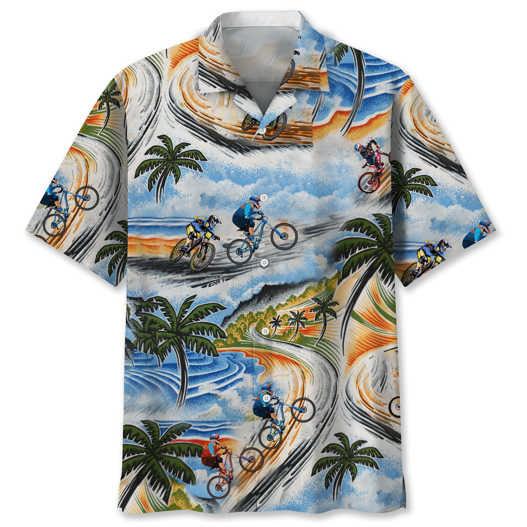 NEW Mountain Bike Vintage Hawaiian Shirt