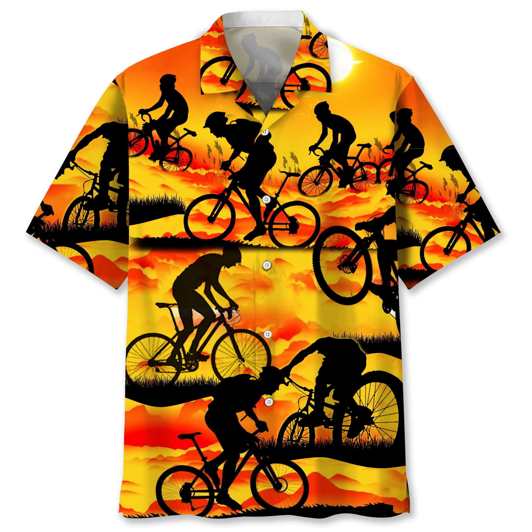 NEW Cycling Sunshine Hawaiian Shirt