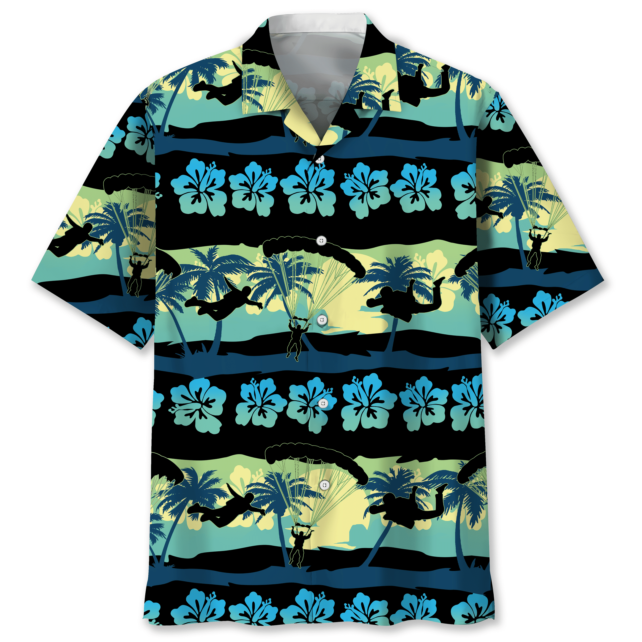 NEW Skydiving Nature Beach Hawaiian Shirt
