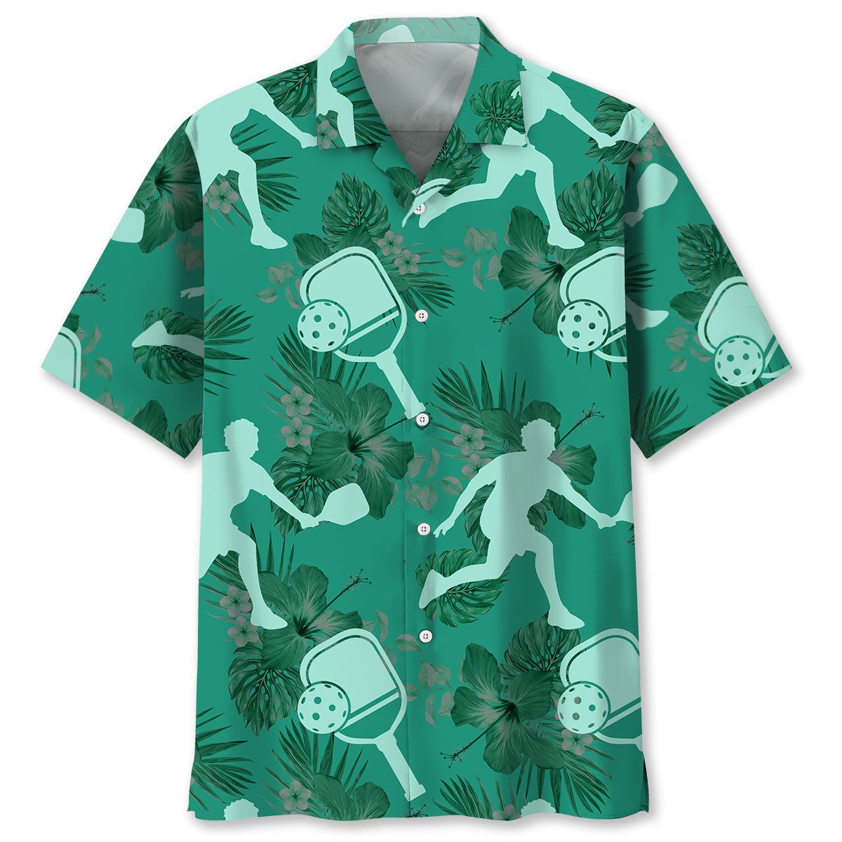 NEW Pickleball Kelly Green Hawaiian Shirt