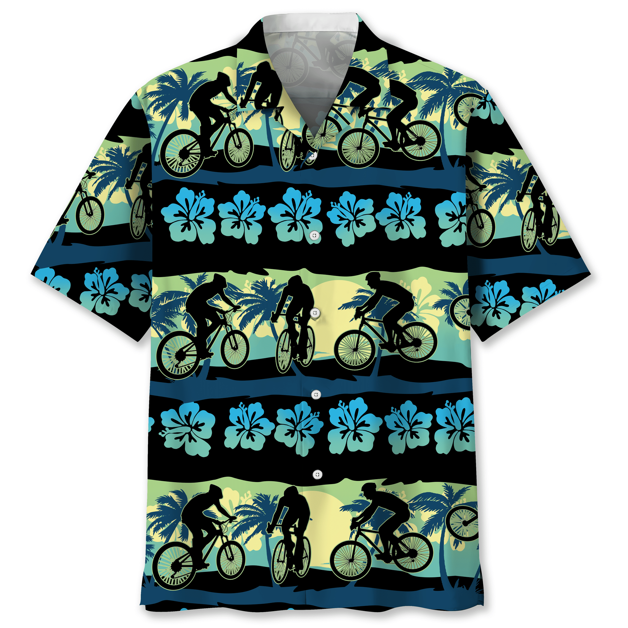 NEW Cycling Nature Beach Hawaiian Shirt