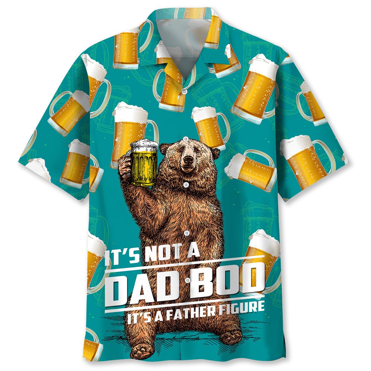 NEW Beer It’s not a Dad Bod It’s a father figure Hawaiian Shirt