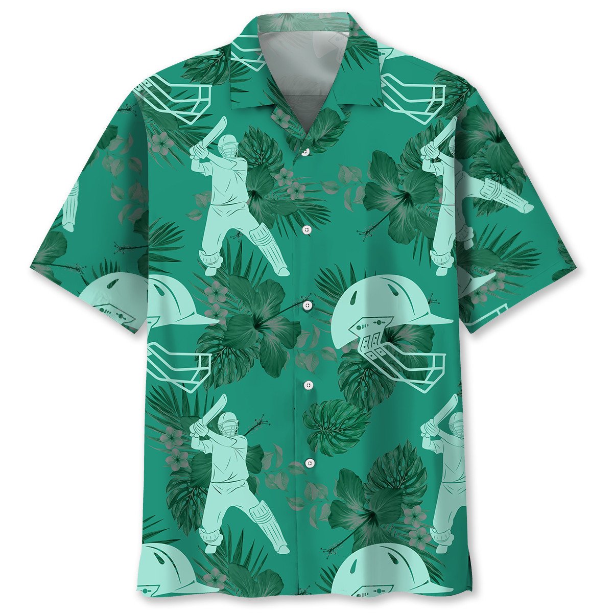 NEW Cricket Kelly Green Hawaiian Shirt