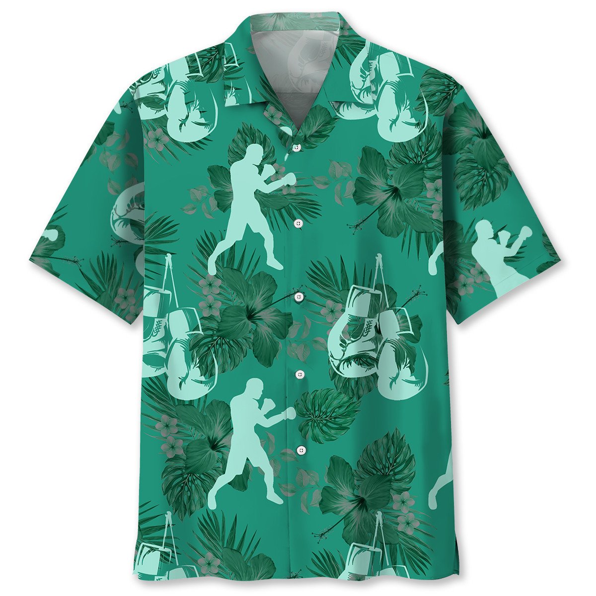 NEW Boxing Kelly Green Hawaiian Shirt