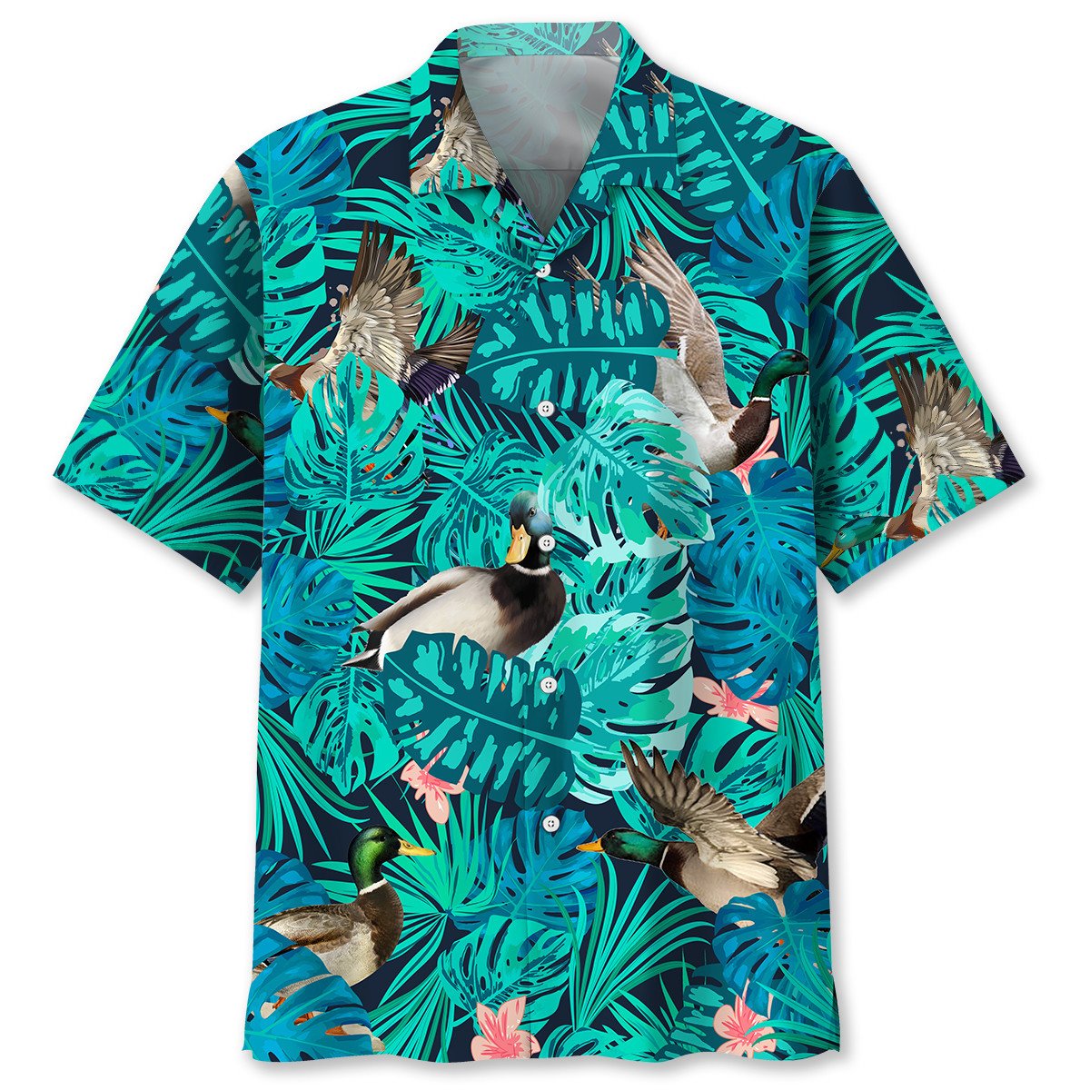 NEW Duck Tropical plant Hawaiian Shirt