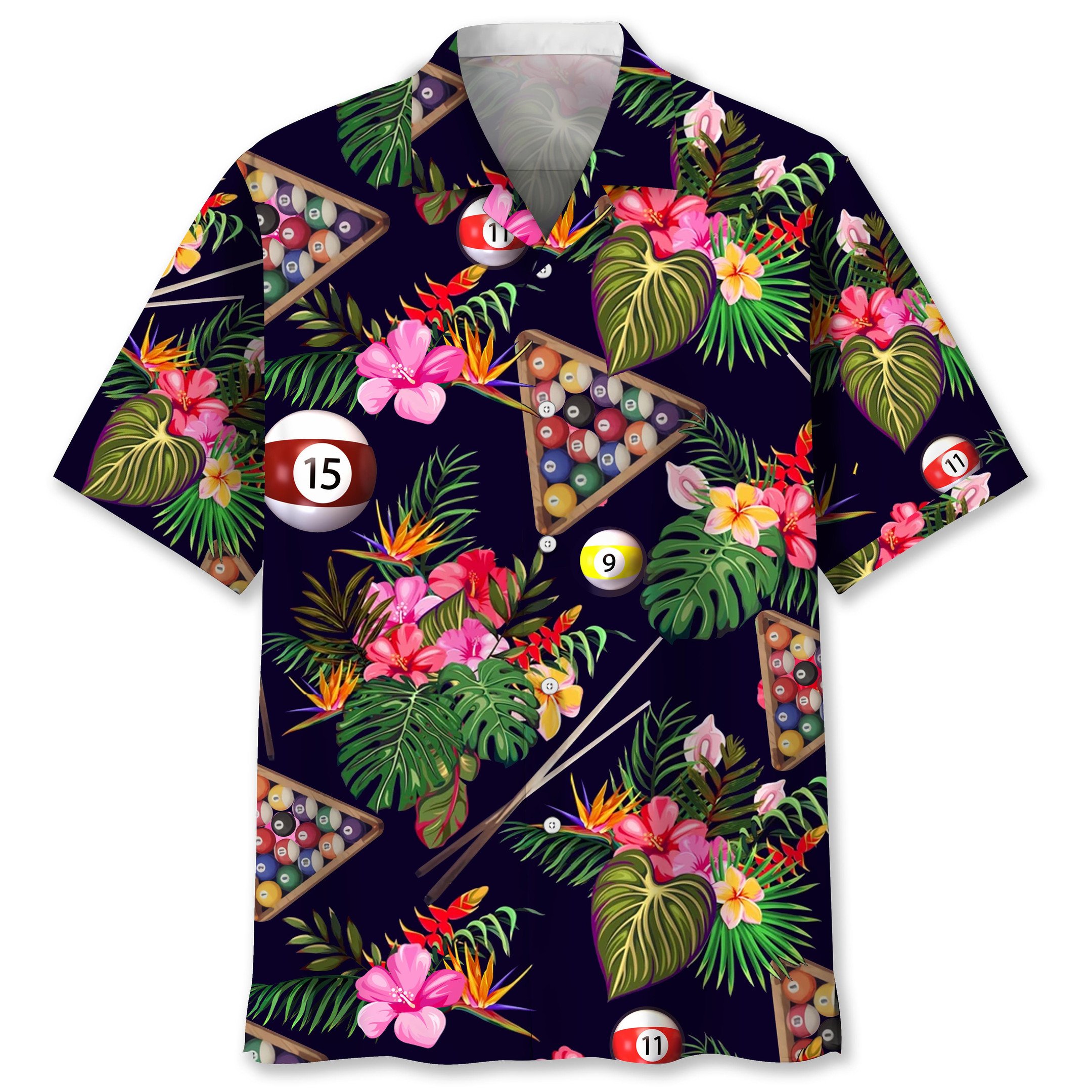 NEW Billiard Nature Tropical plant Hawaiian Shirt