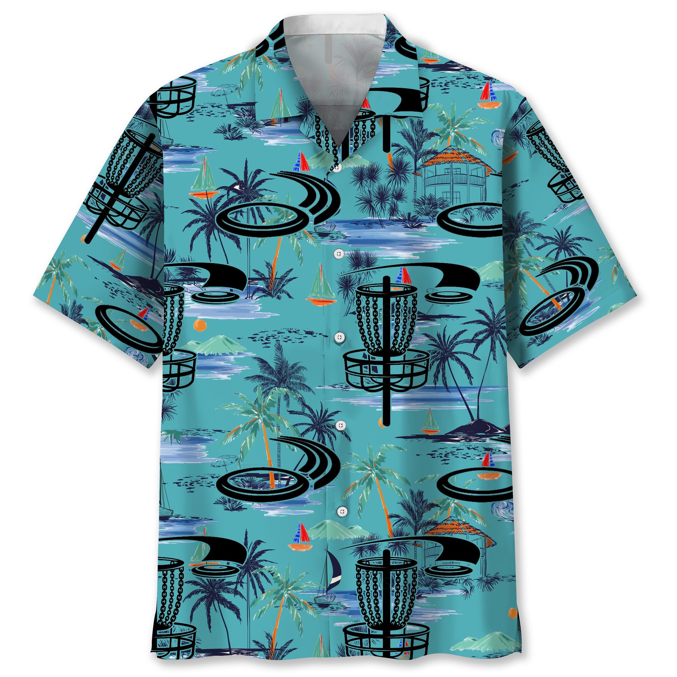 NEW Disc Golf Beach Hawaiian Shirt