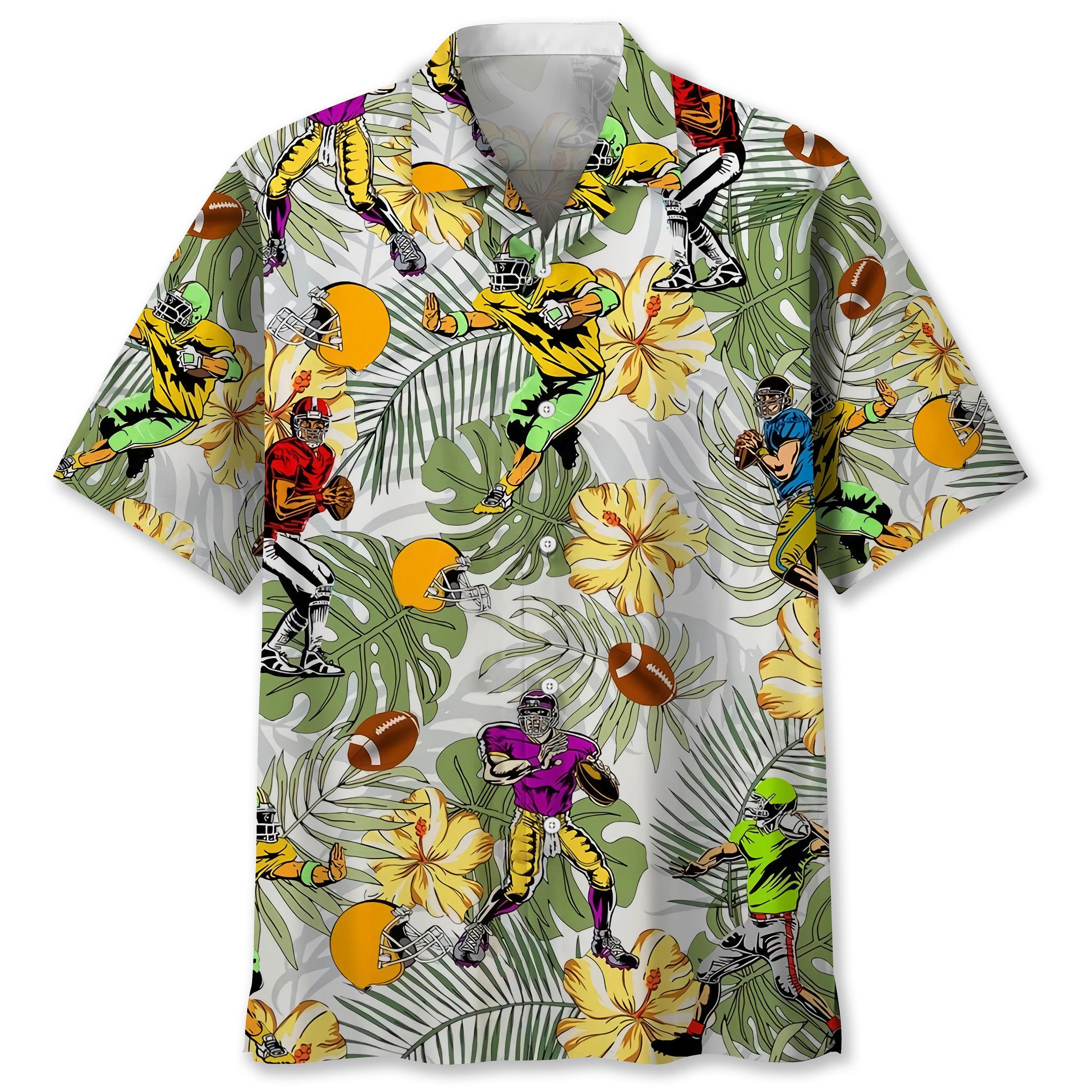 NEW Football Tropical plant Hawaiian Shirt