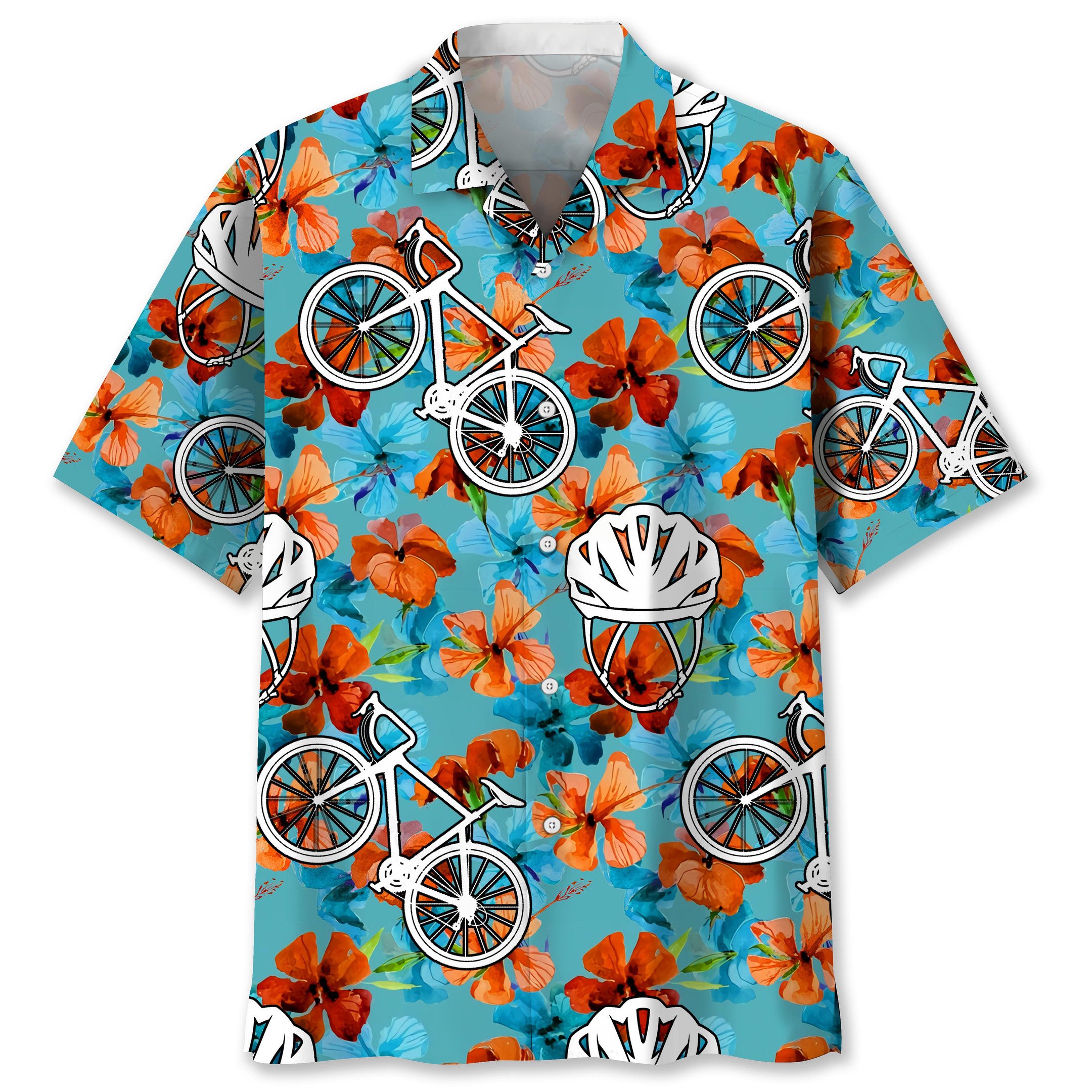 NEW Cycling Nature Tropical Hawaiian Shirt