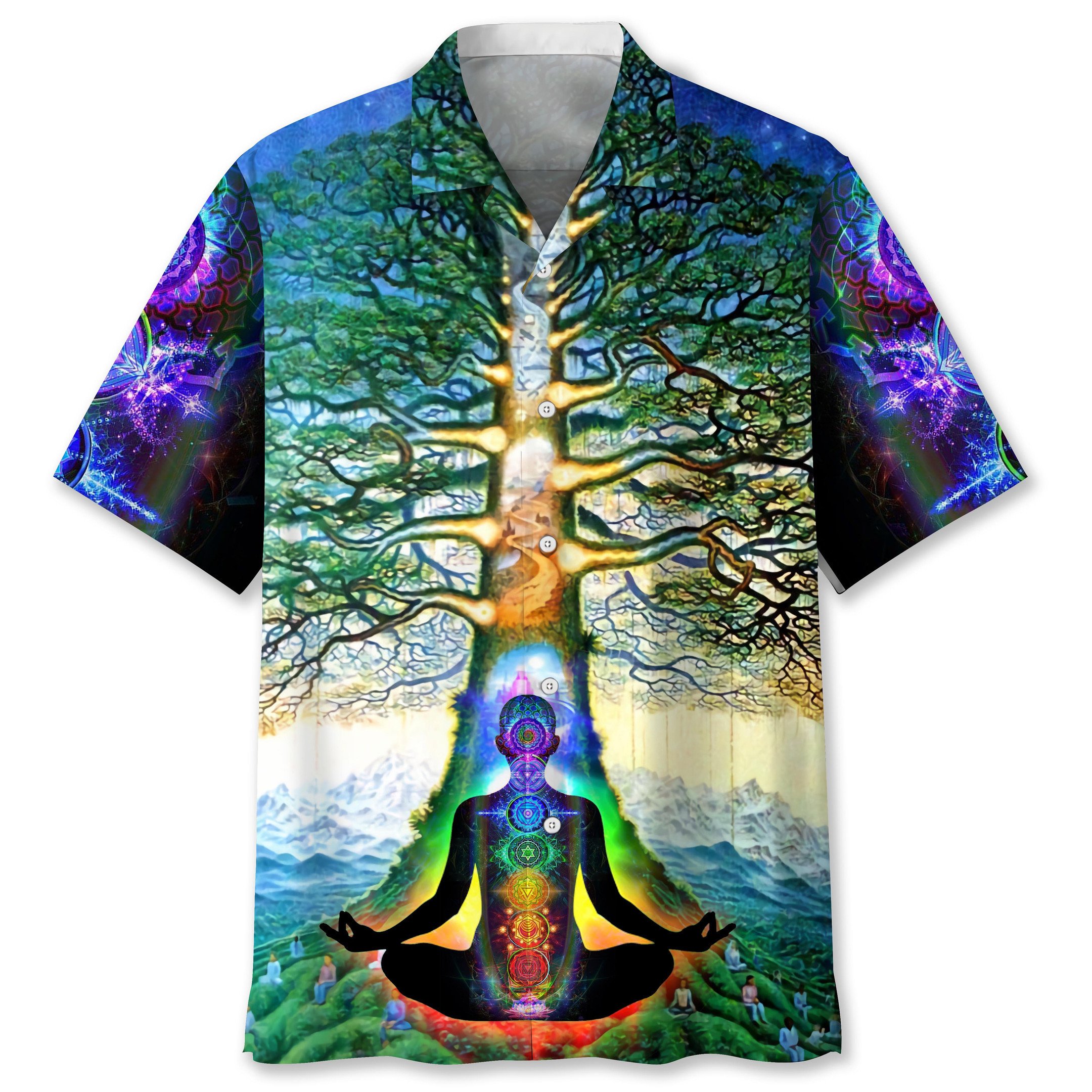 NEW Artzfolio Meditation Yoga Peace Hawaiian Shirt