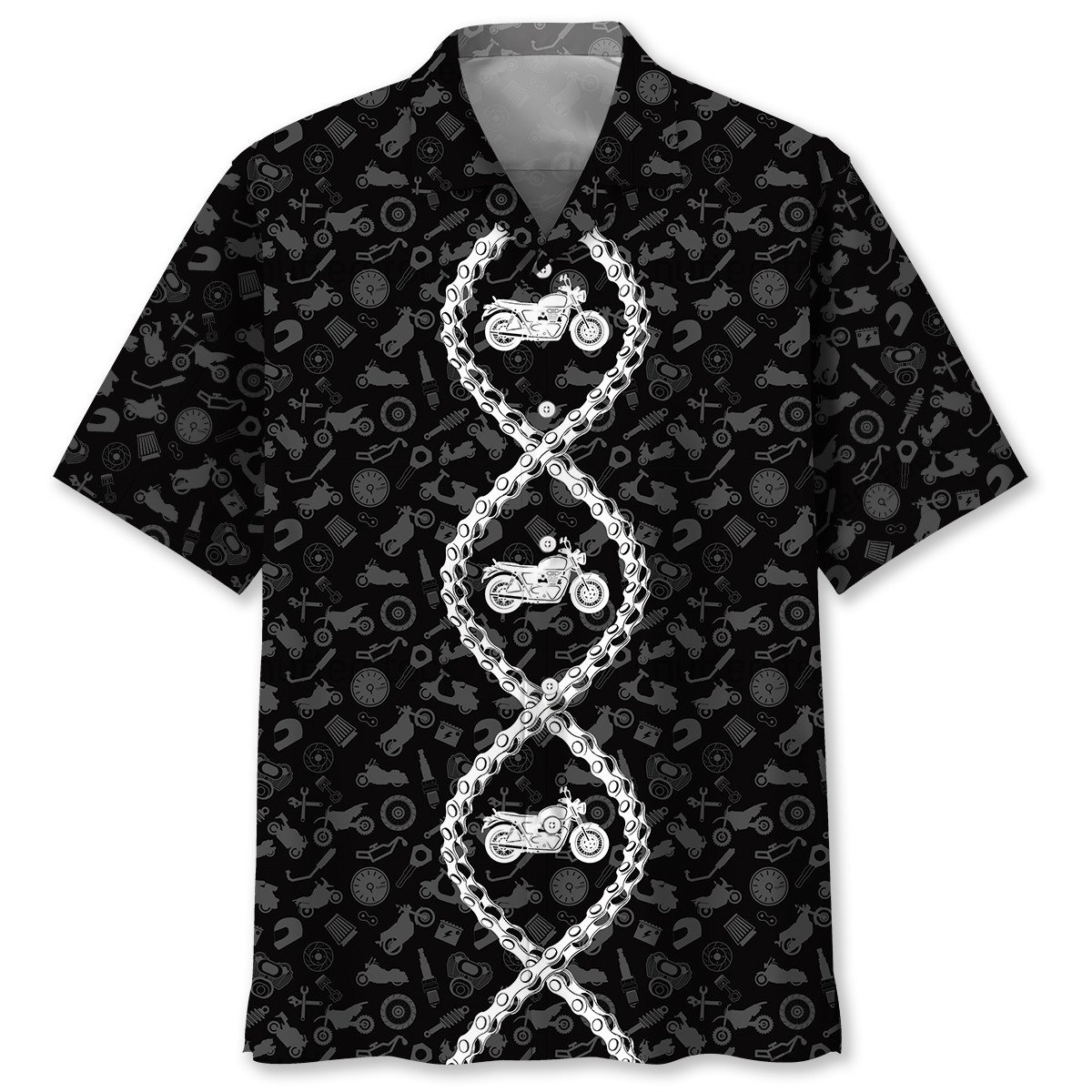 NEW Motorcycle pattern Hawaiian Shirt