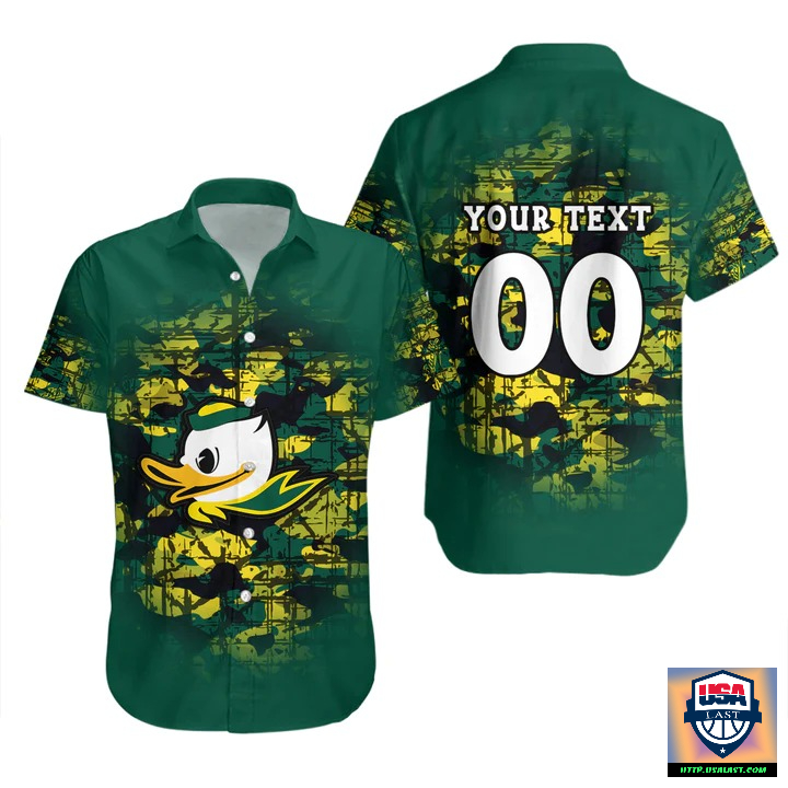 New Taobao Oregon Ducks Camouflage Vintage Hawaiian Shirt