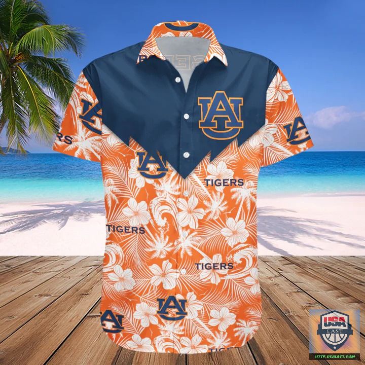Auburn Tigers NCAA Tropical Seamless Hawaiian Shirt
