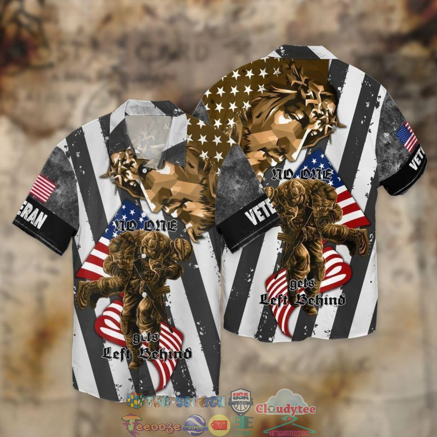 4th Of July Independence Day Veteran Jesus No One Gets Left Behind Hawaiian Shirt