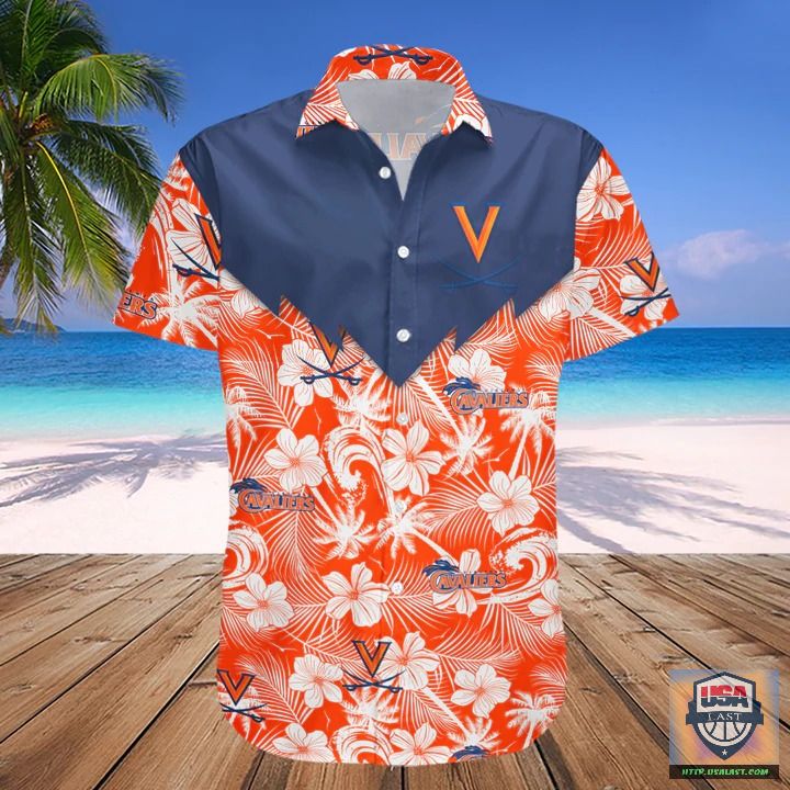Cheap Virginia Cavaliers NCAA Tropical Seamless Hawaiian Shirt