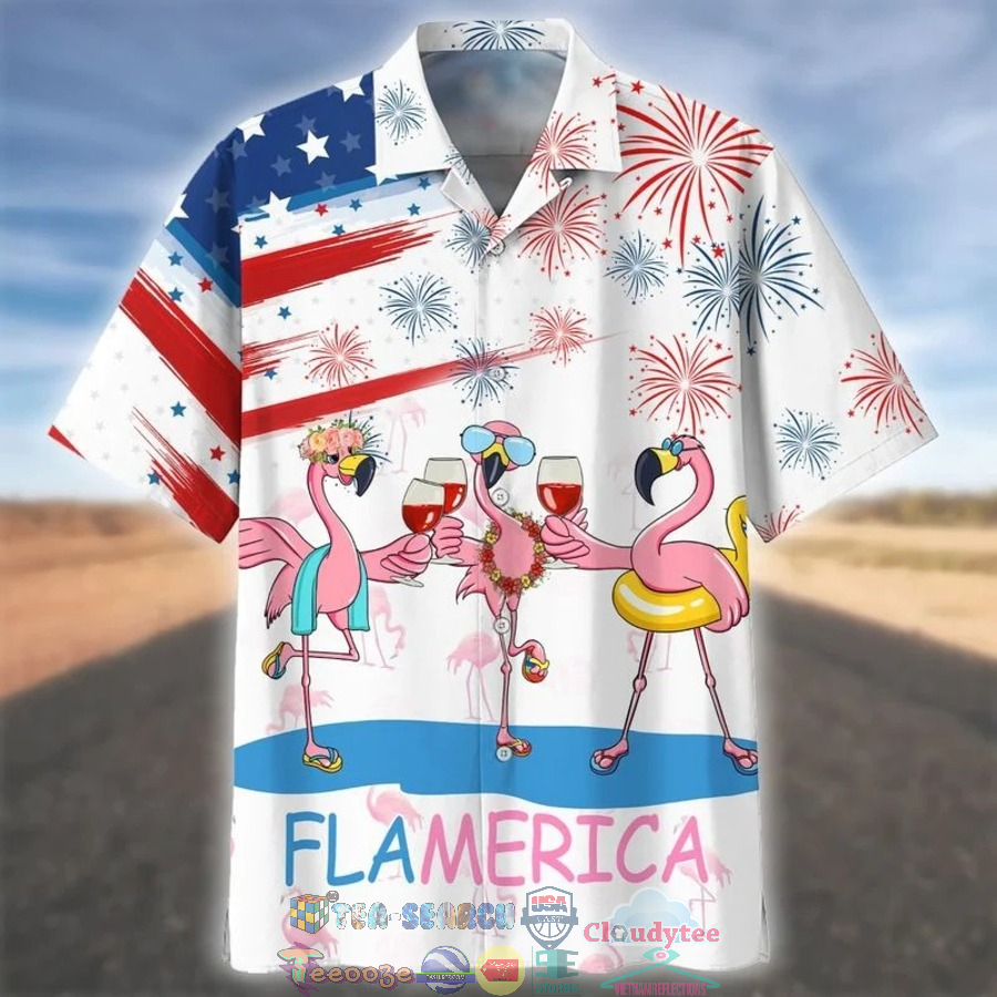 4th Of July Independence Day Flamingos Flamerica Hawaiian Shirt