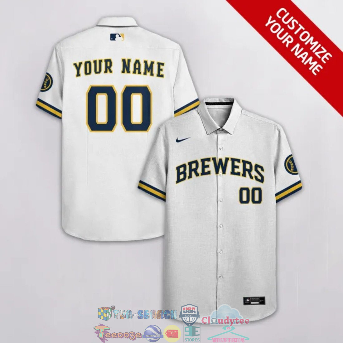 100K Sold Milwaukee Brewers MLB Personalized Hawaiian Shirt