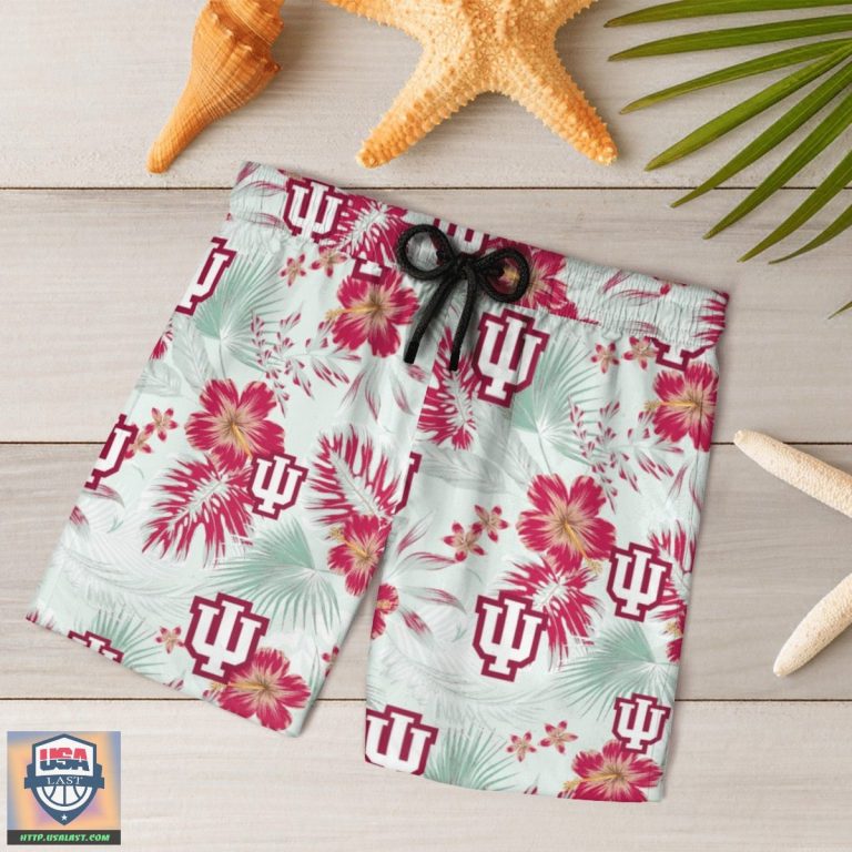 Best Sale Indiana Hoosiers Hawaiian Shirt Summer Short