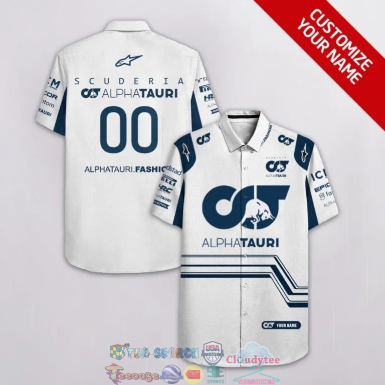 Alpinestars Scuderia AlphaTauri Personalized Hawaiian Shirt