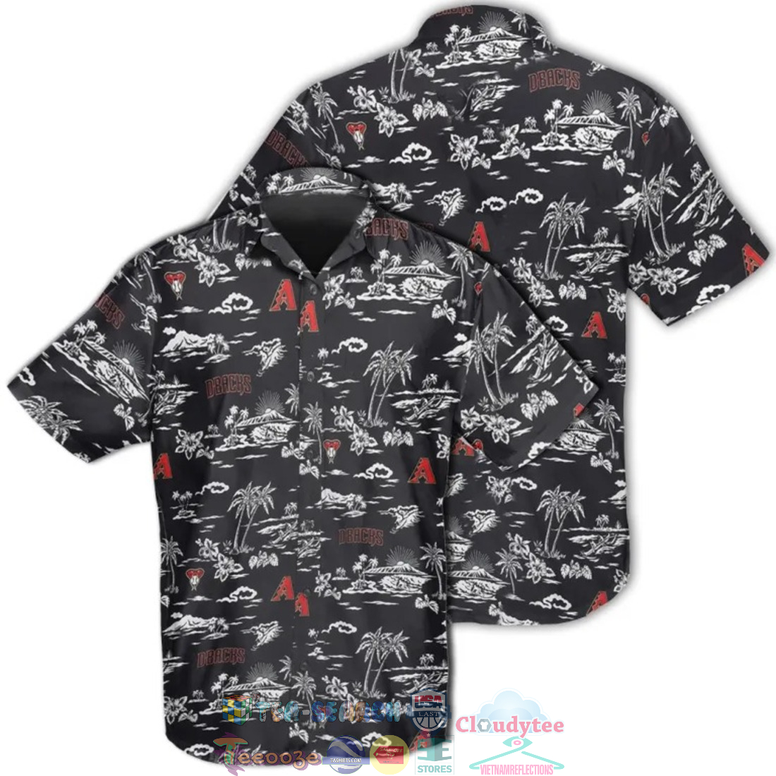 Arizona Diamondbacks MLB Hibiscus Palm Tree Hawaiian Shirt