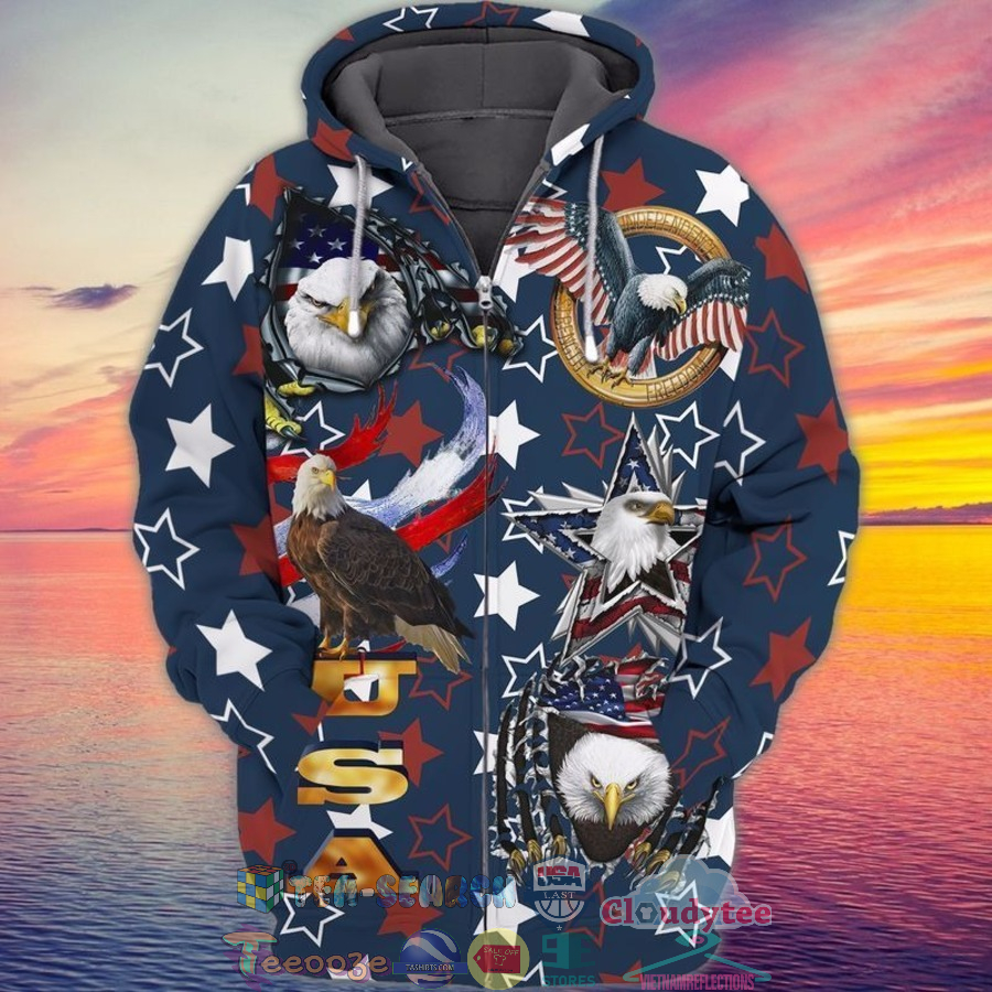 4th Of July Independence Day American Eagle 3D Hoodie