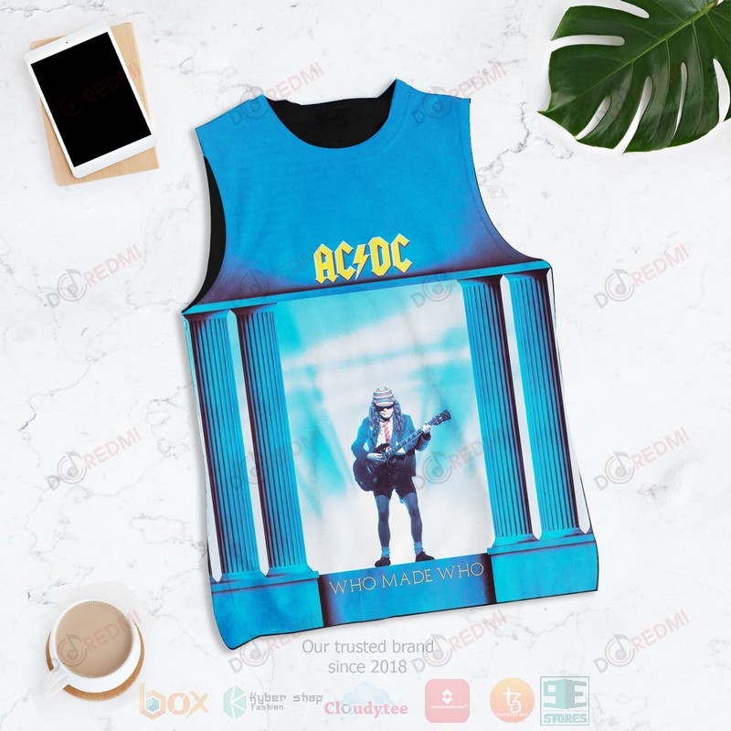 NEW AC DC Who Made Who Album 3D Tank Top