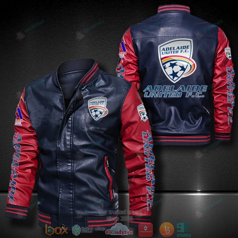 BEST Adelaide United Leather Bomber Jacket