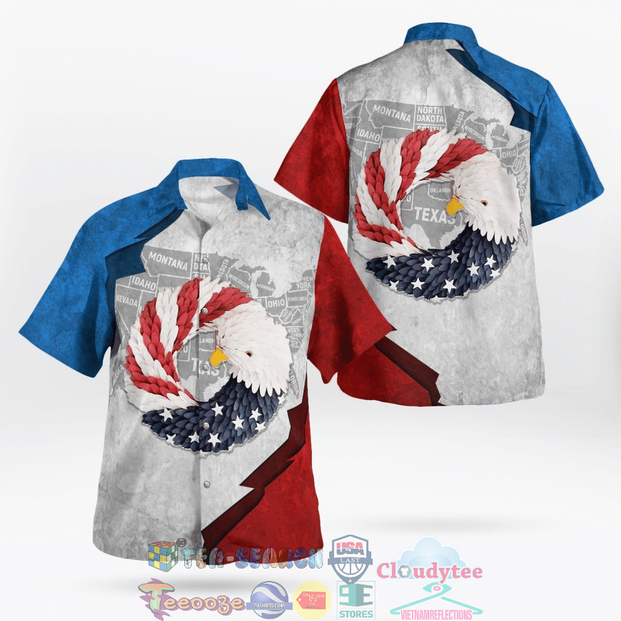 4th Of July American Eagle Wreath Independence Day Hawaiian Shirt