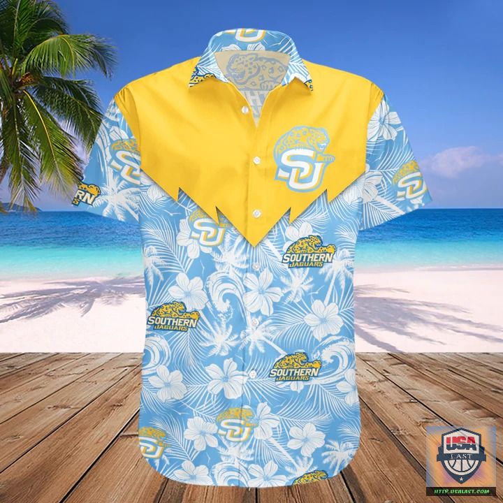 Unique Southern Jaguars NCAA Tropical Seamless Hawaiian Shirt
