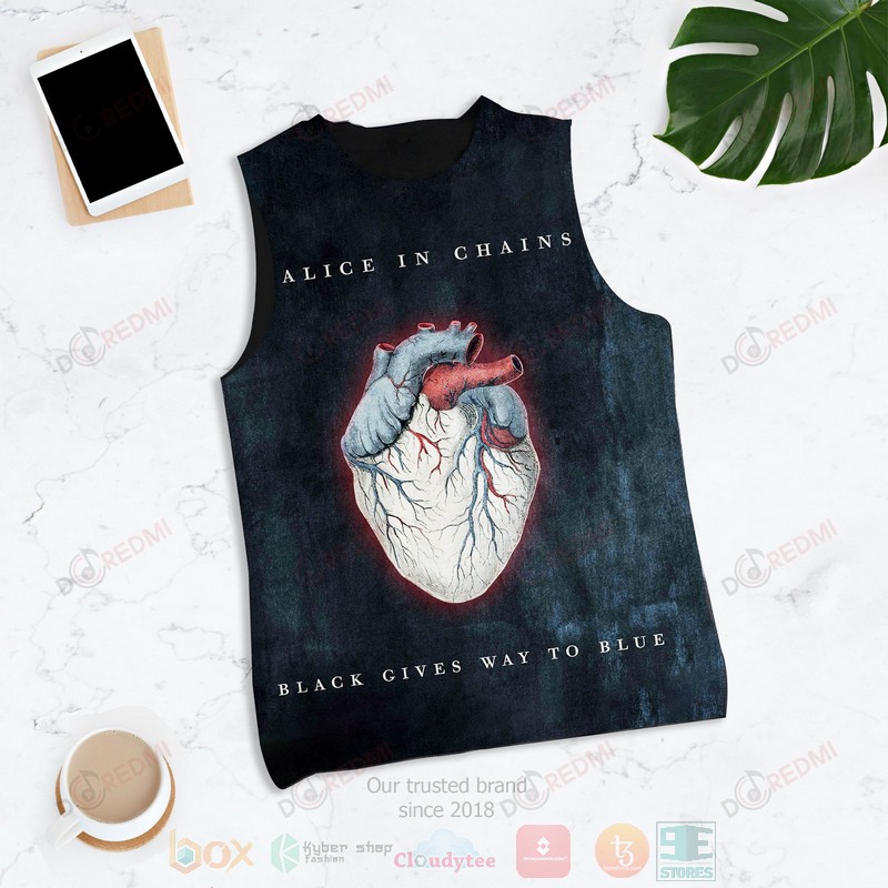 NEW Alice In Chains Black Gives Way to Blue Album 3D Tank Top