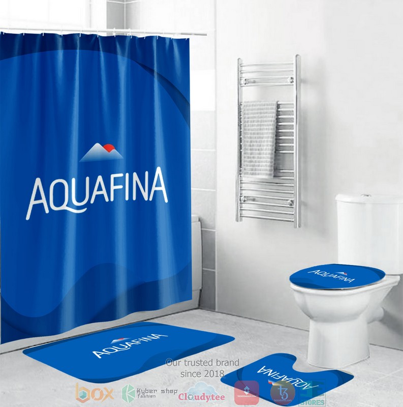 BEST Aquafina Shower curtain bathroom set