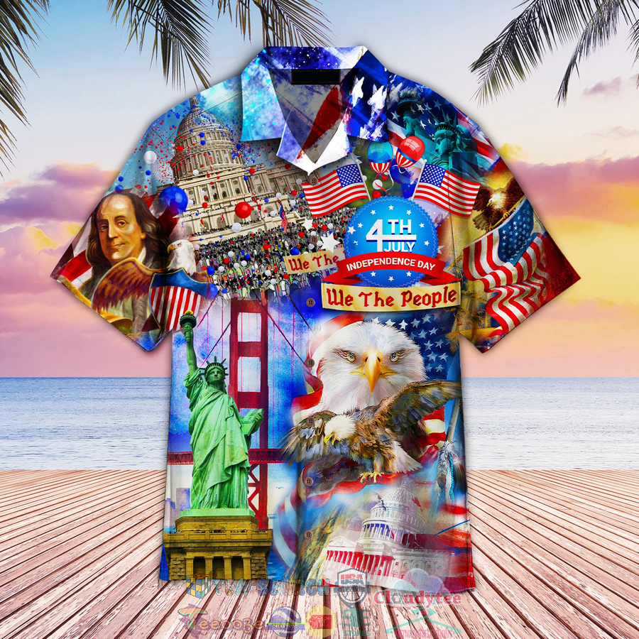 4th Of July Independence Day Eagle Victory We The People Hawaiian Shirt