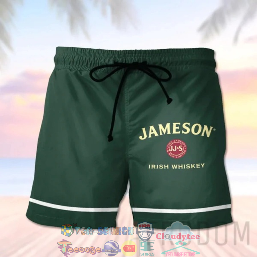 Jameson Irish Whiskey Basic Green Hawaiian Shorts