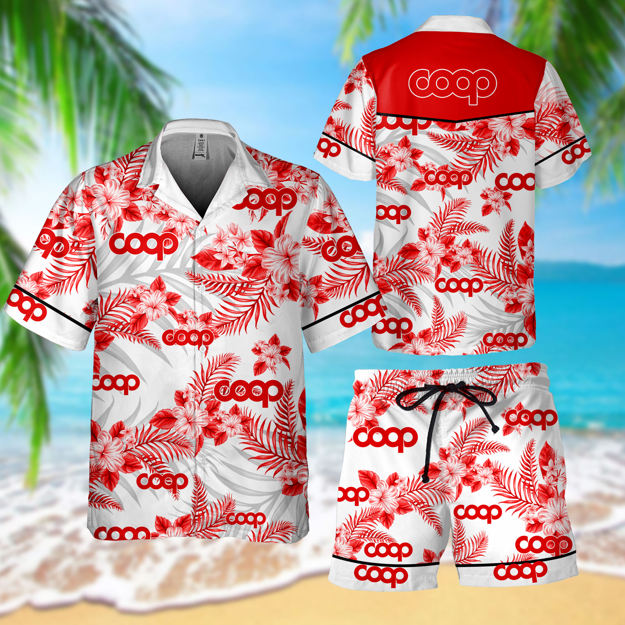 HOT COOP Hawaii Shirt, Shorts