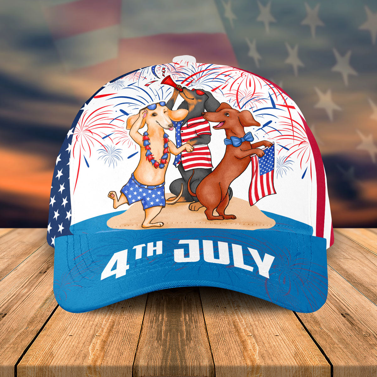NEW Dachshund 4th July Independence Day Is Coming cap hat