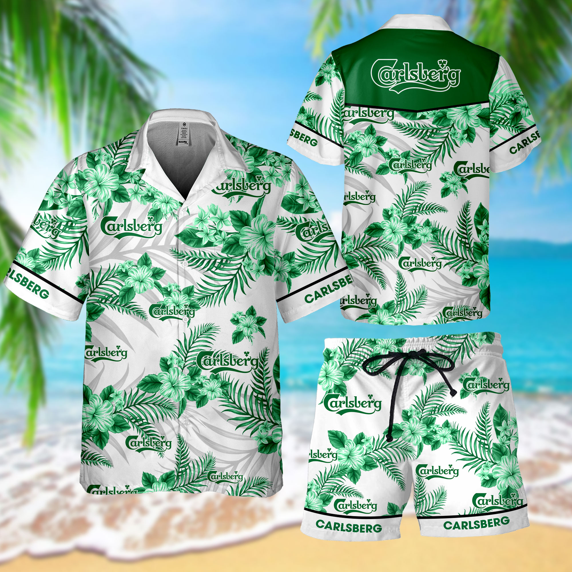 NEW Carlsberg Hawaii Shirt, Shorts