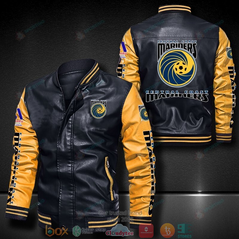 BEST Central Coast Mariners Leather Bomber Jacket