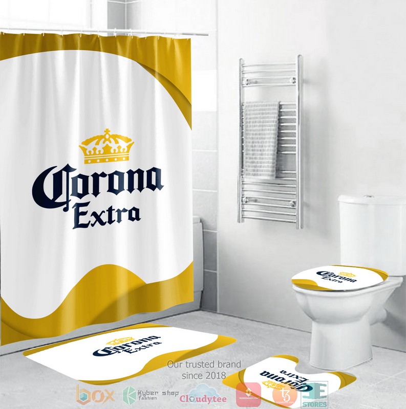 BEST Corona Shower curtain bathroom set
