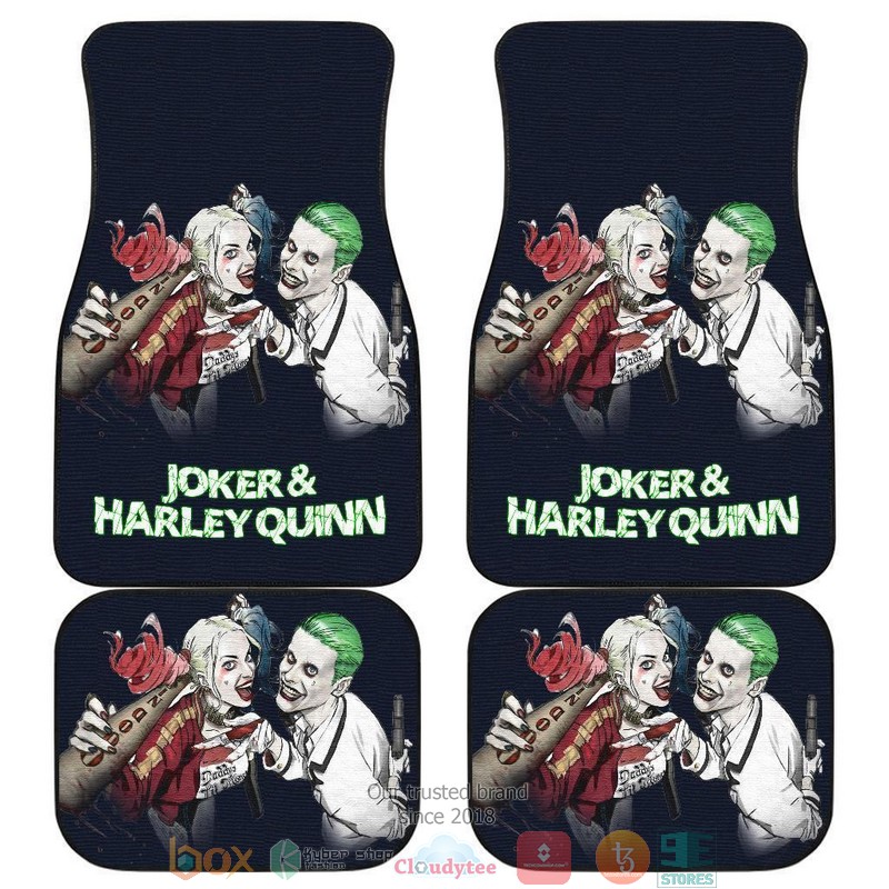 NEW Couple Joker Harley Quinn Suicide Squad Car Floor Mats