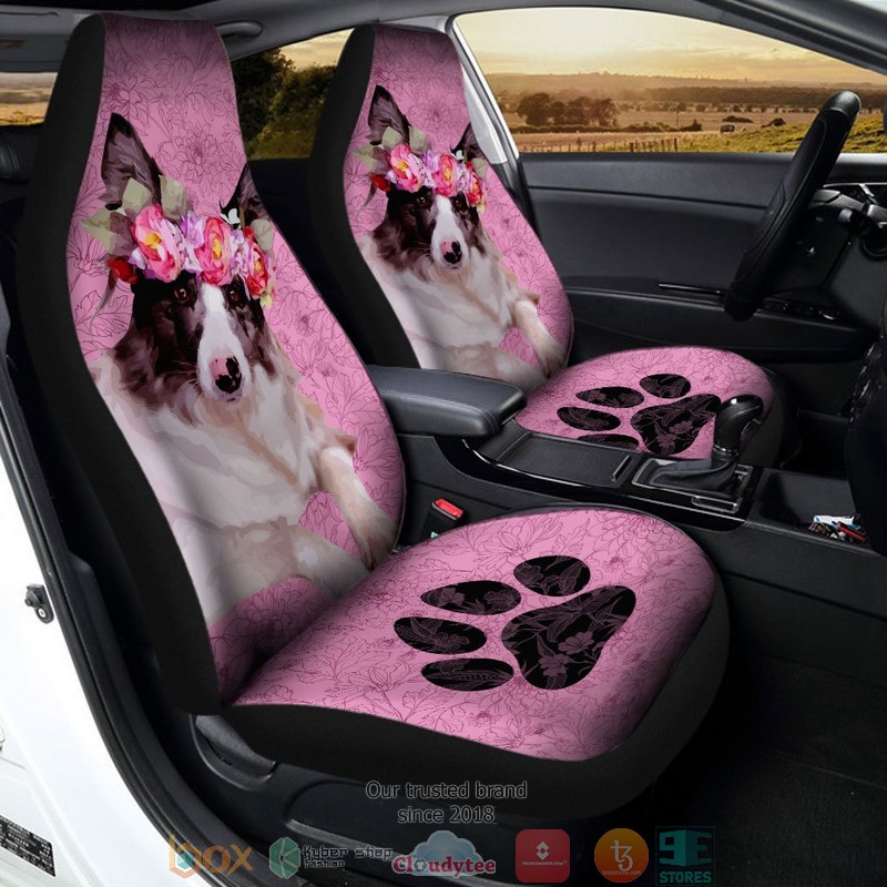 NEW Cute Mixed Breed Dog Pink Color Car Seat Covers