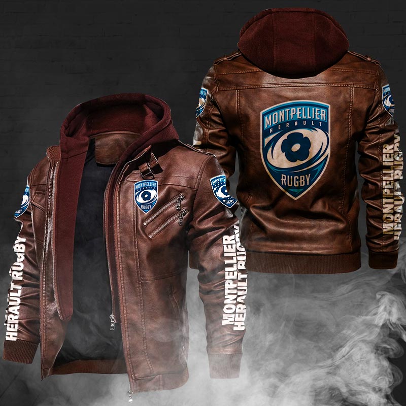 Montpellier Herault Rugby Leather Jacket
