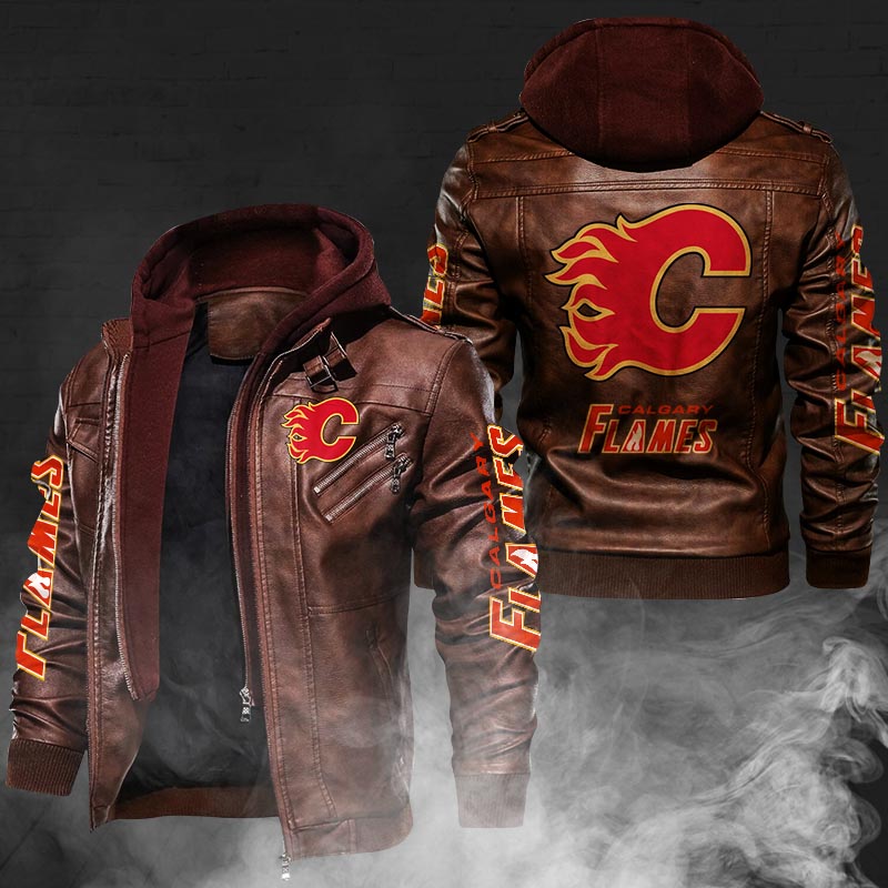 Calgary Flames Leather Jacket