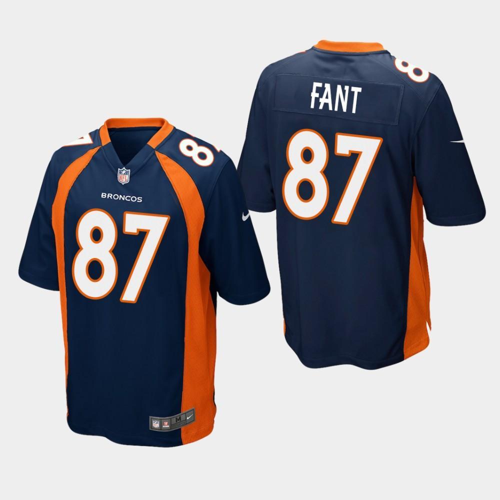 Denver Broncos 87 Noah Fant 2019 Draft Navy Football Jersey