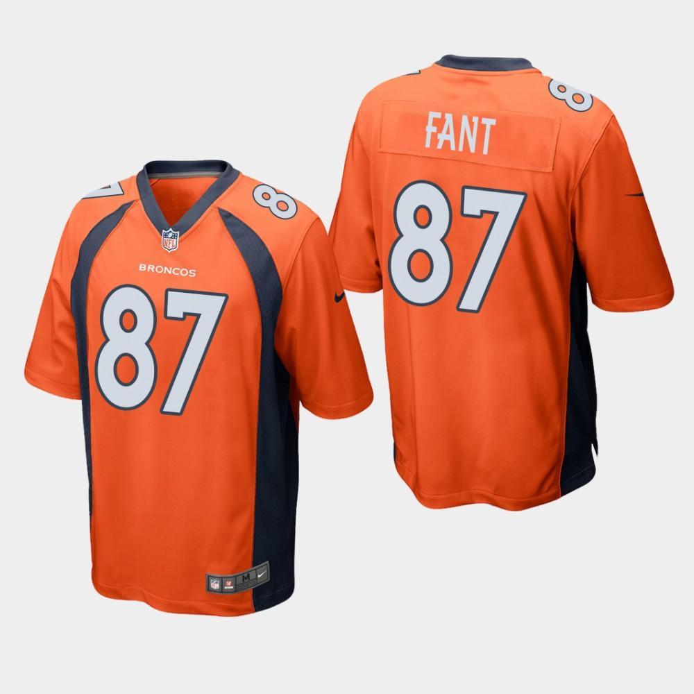 Denver Broncos 87 Noah Fant 2019 Draft Orange Football Jersey